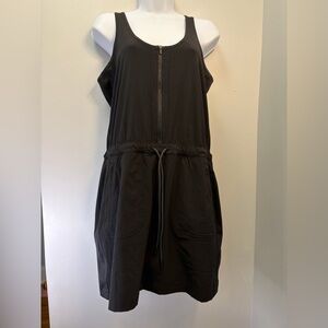 Athleta Black Zip-Front Dress